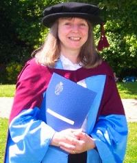 Dr. Harris after the doctoral awards ceremony at the University of Southampaton, July 2007